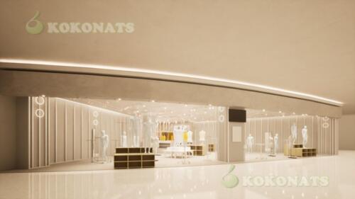 アパレル店舗 内装建築パース｜売場全体を可視化した3DCG