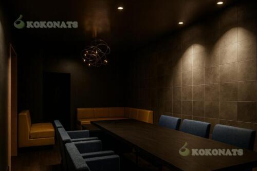 店舗個室の内装建築パース